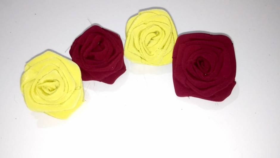 DIY : How to make 3D Fabric Rose Flower
