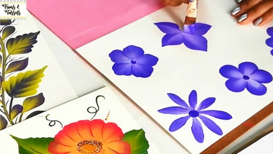 Learn how to Paint Easy 5&8 Petal Flower