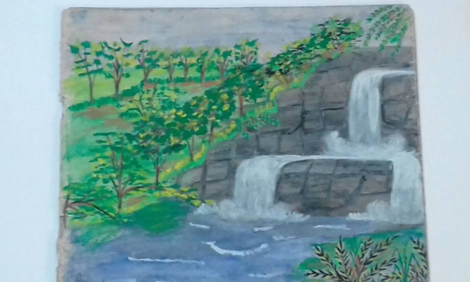 Huang Junbi 黃君璧 | Landscape with Waterfall 遠源流長 | Inkspiration: Chinese  Paintings Online | 2021 | Sotheby's