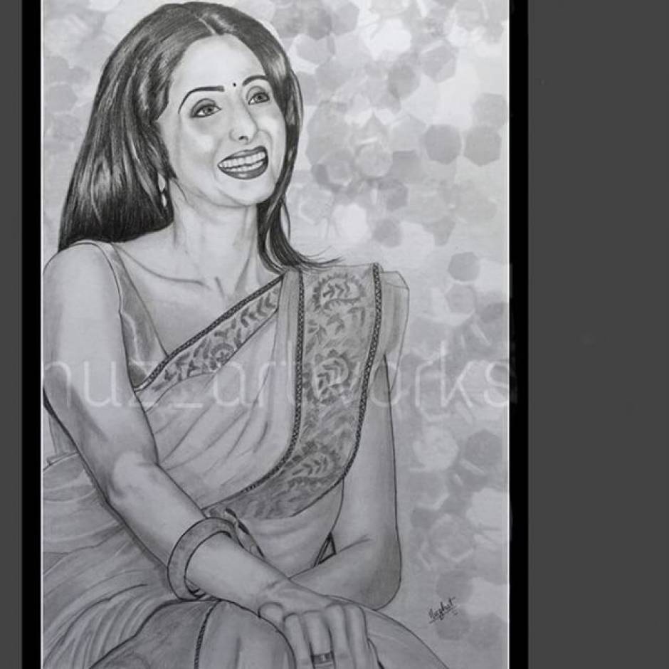 Sridevi Art - Beautiful Sridevi Sketch by Satish Ajane... | Facebook