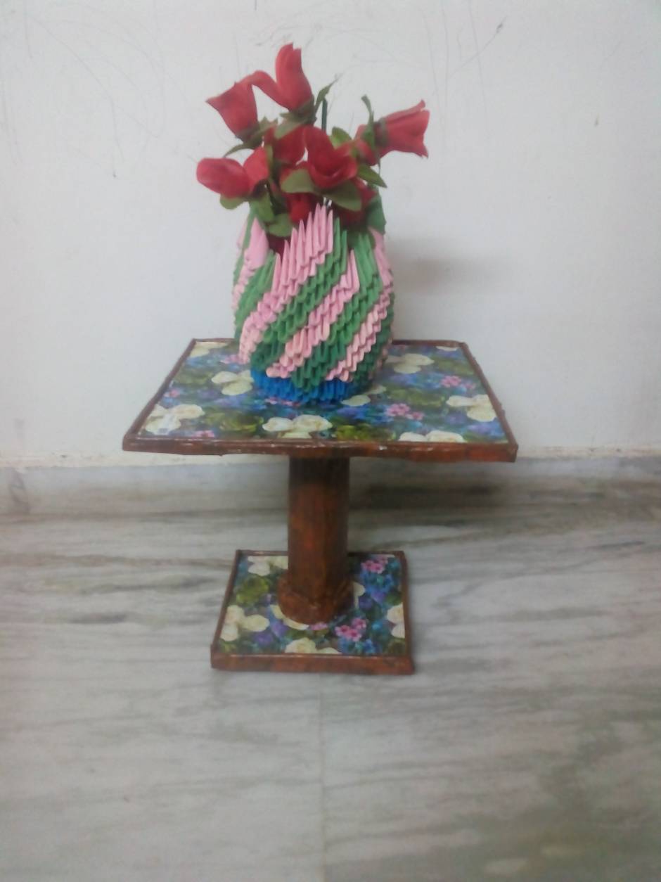 Paper mache table