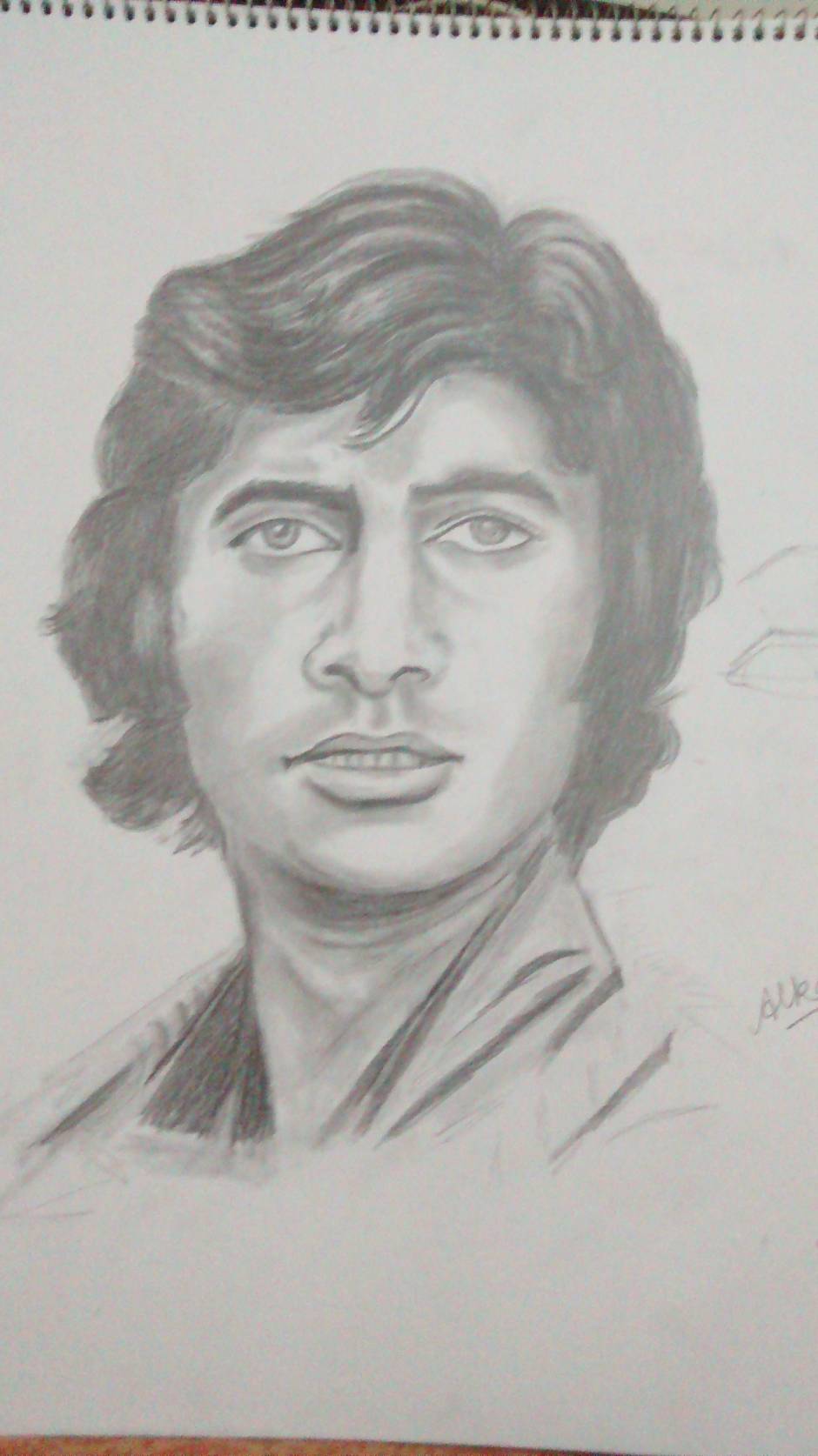 AMITABH BACHCHAN Original sketch of Indian Celebrity art painting drawing |  eBay