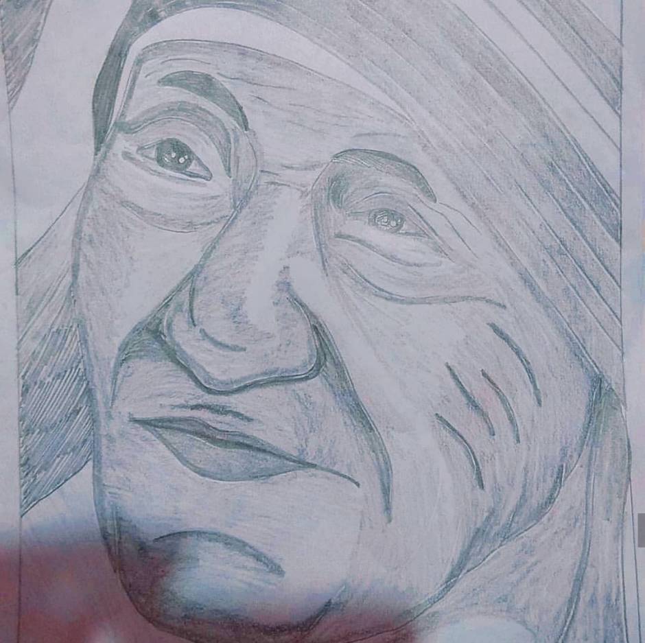 Mother Teresa Drawing - Drawing Skill