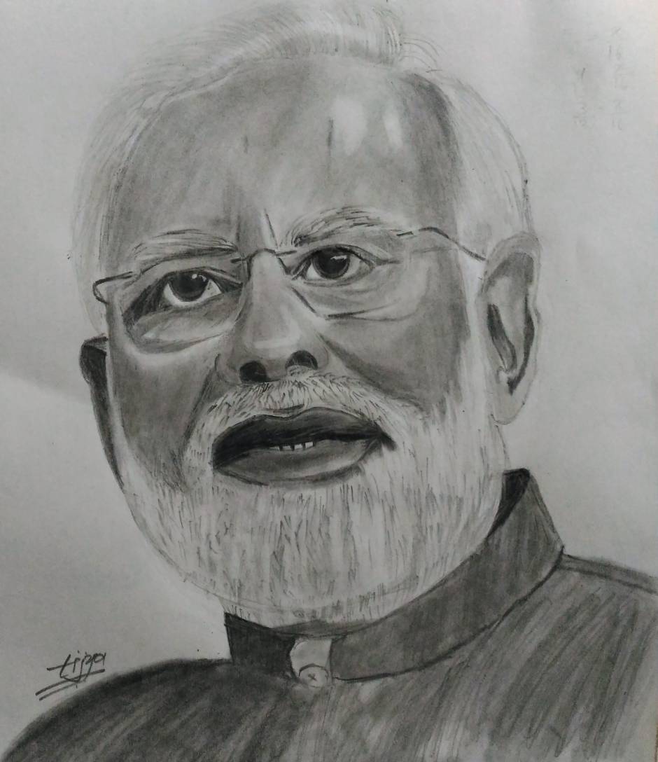 Portrait Of Narendra Modi