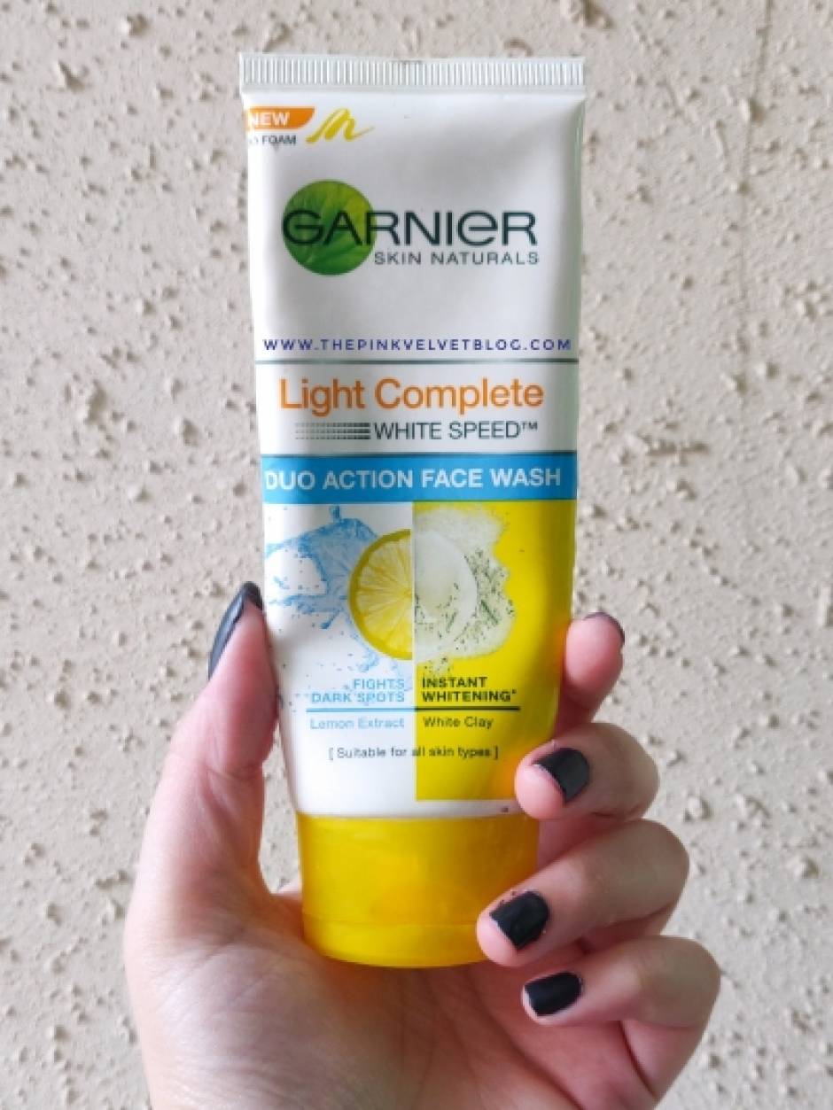 garnier light complete face wash review