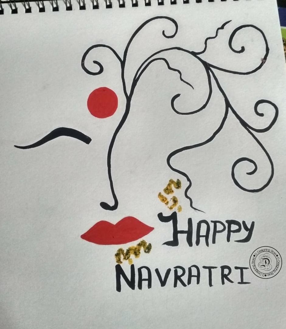 navratri special drawing • ShareChat Photos and Videos