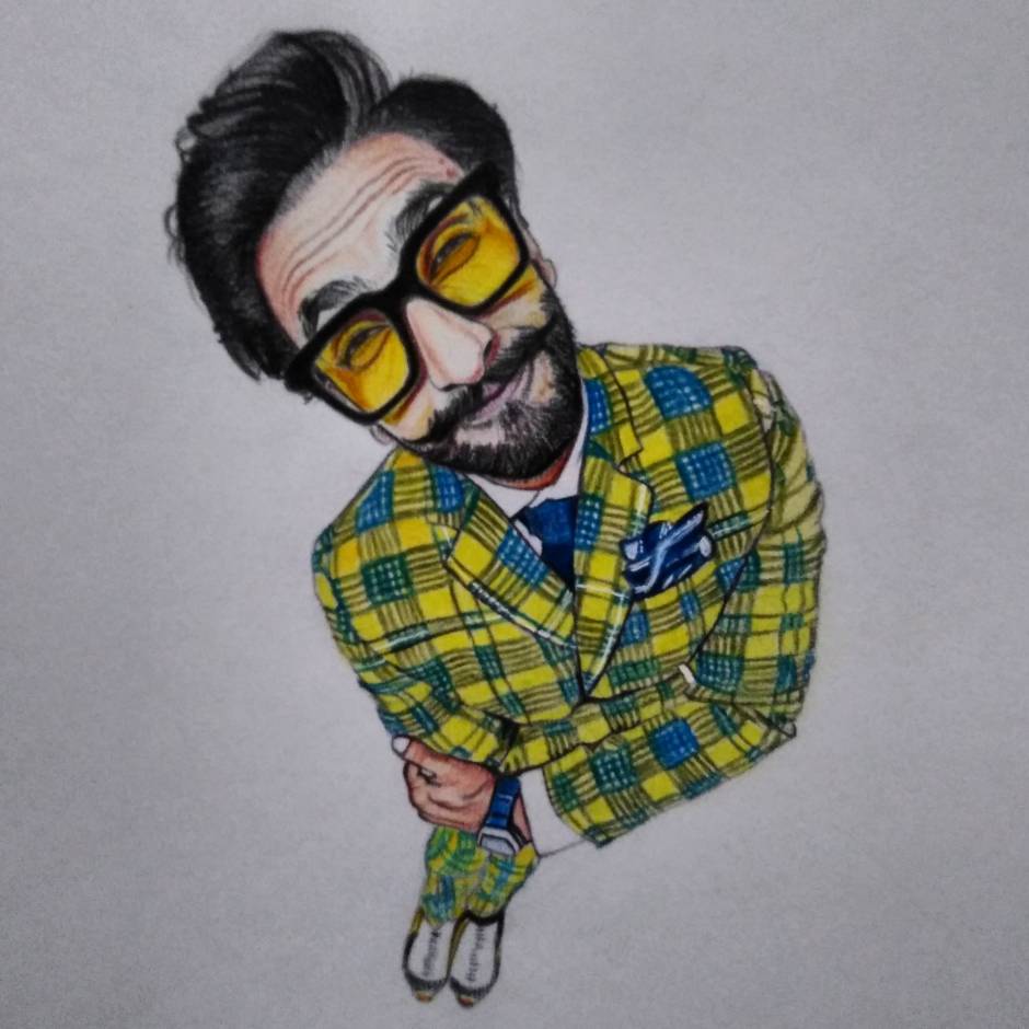 Ranveer Singh Pencil Sketch  DesiPainterscom