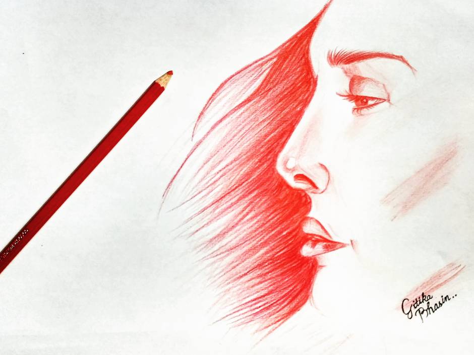 Pencil colour sketch