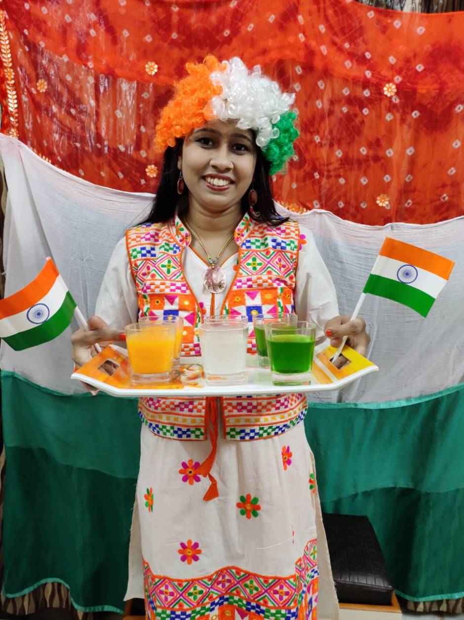 Tri colour drink