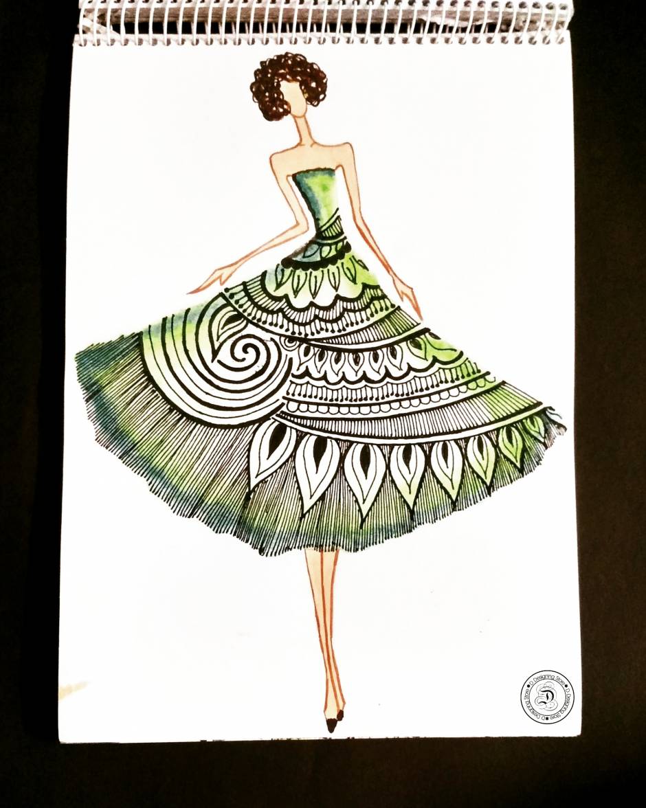 My jew fashion illustration using mandala art....