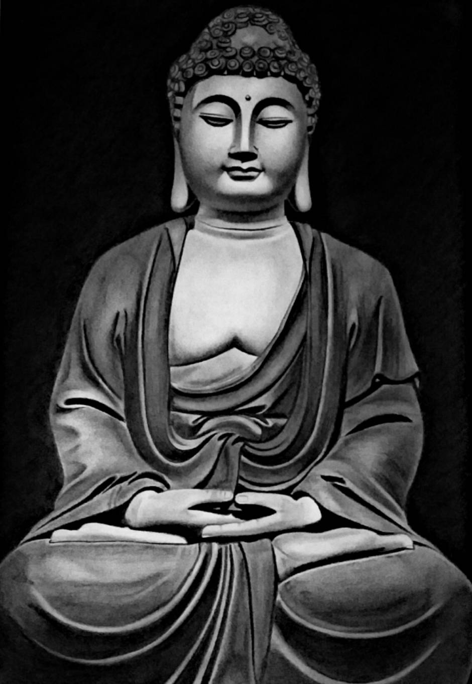 Buddha realistic sketch