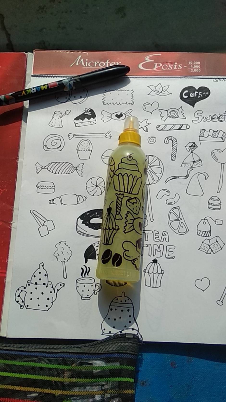 Doodle on bottle