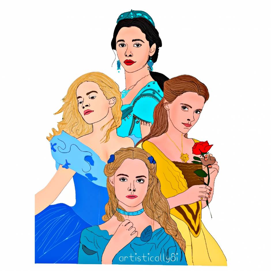 Digital art of disney princess