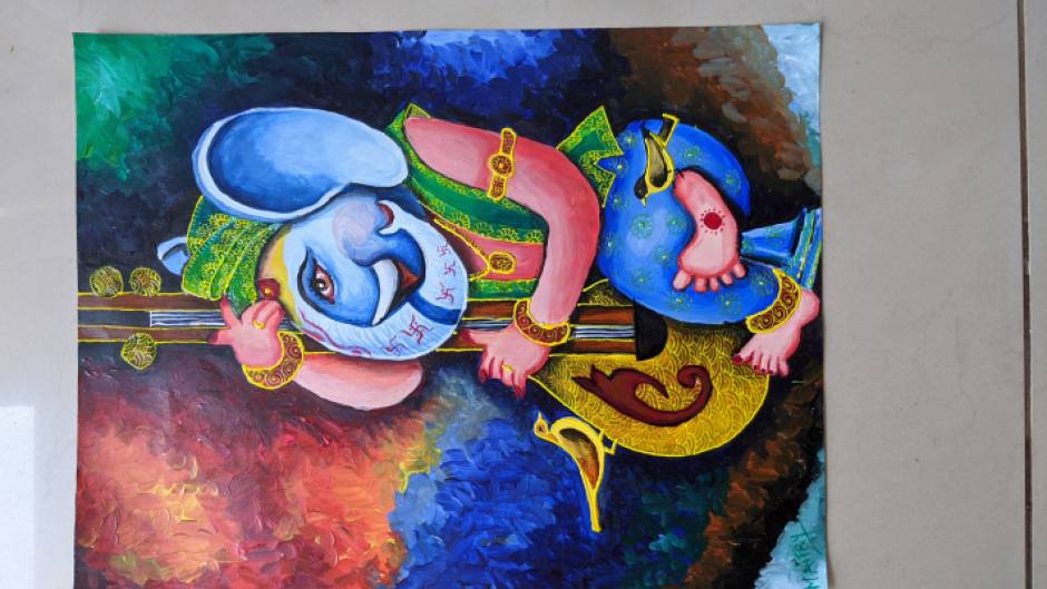 Oil pastel painting, India, Sudha barnwal - Lenixart - Spark Your Creativity