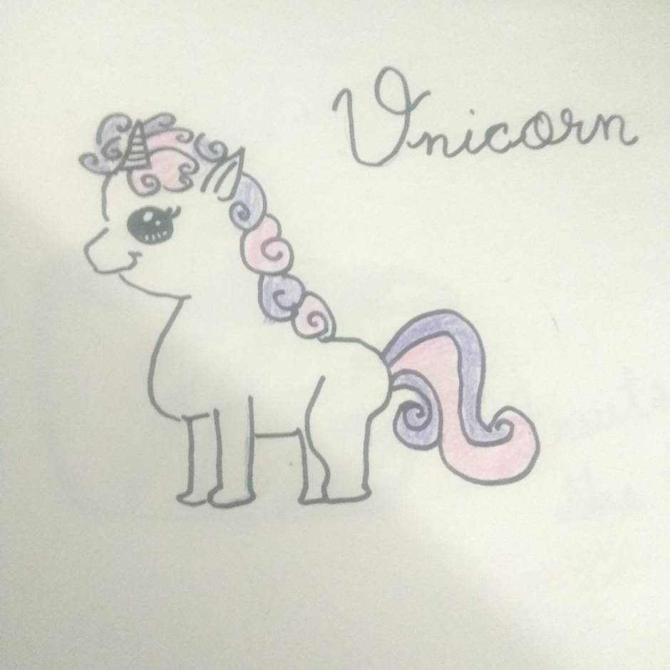 Premium Vector | Cute unicorn baby drawing vector
