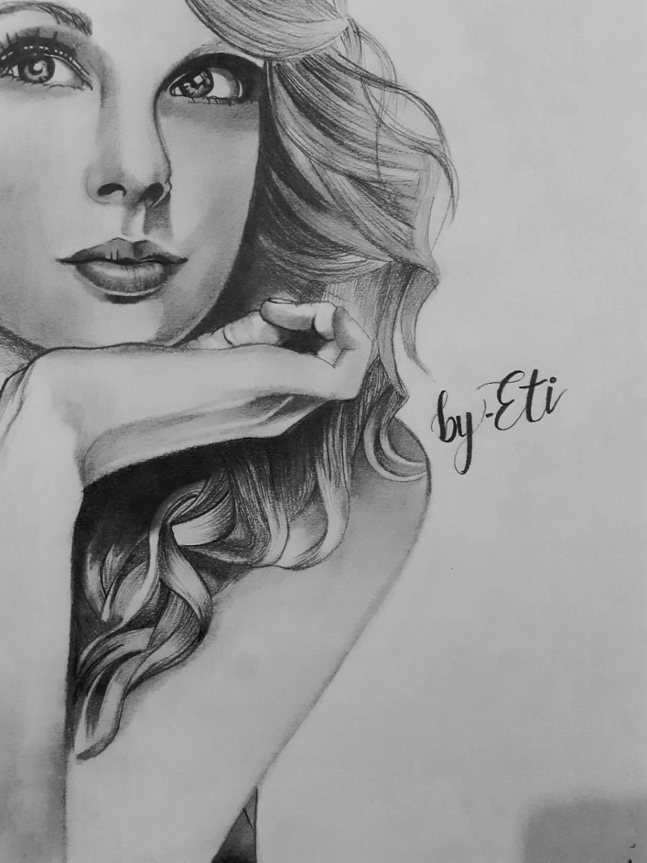 Taylor Swift Drawing Sketch  Drawing Skill