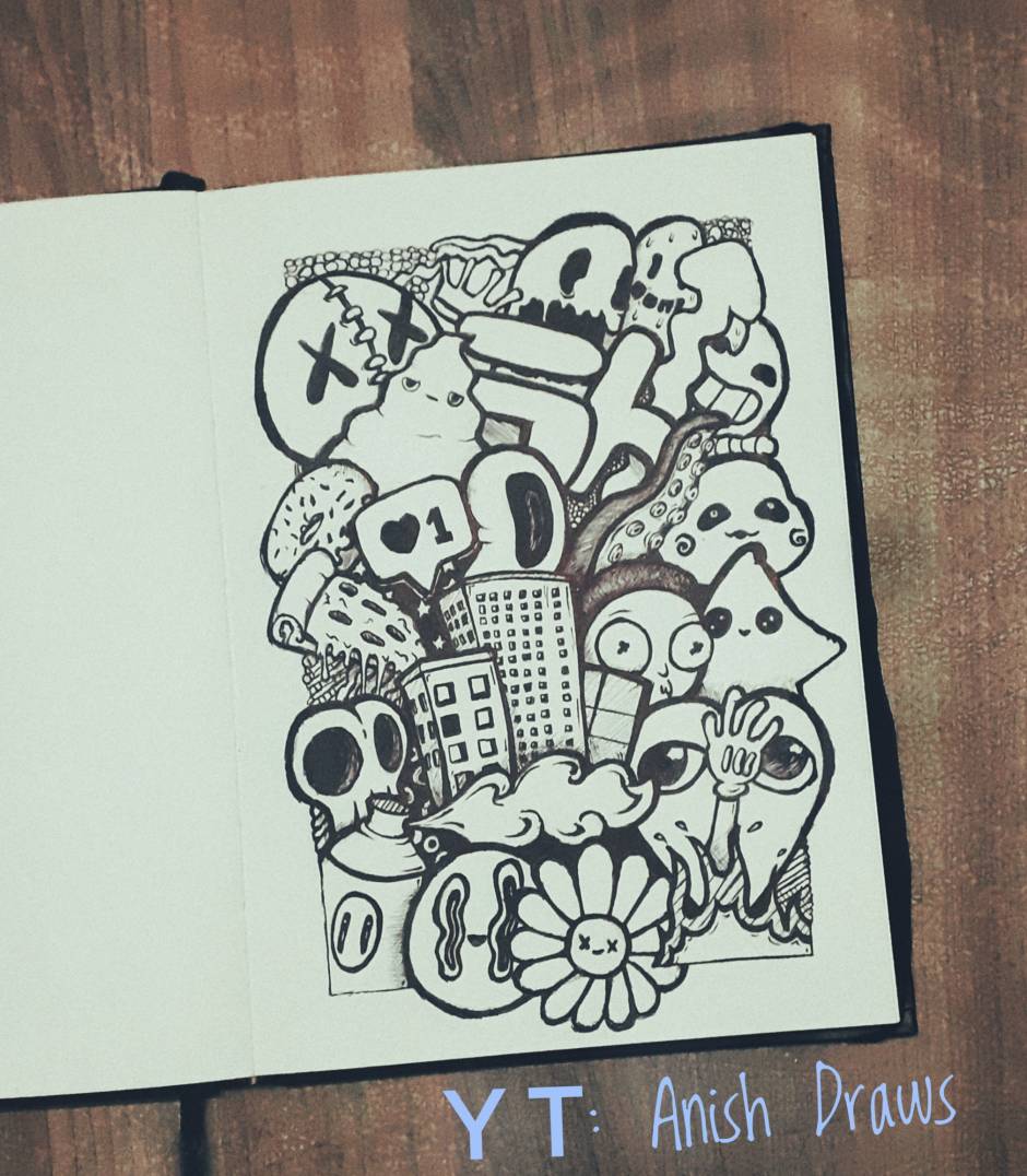 ballpoint pen doodles
