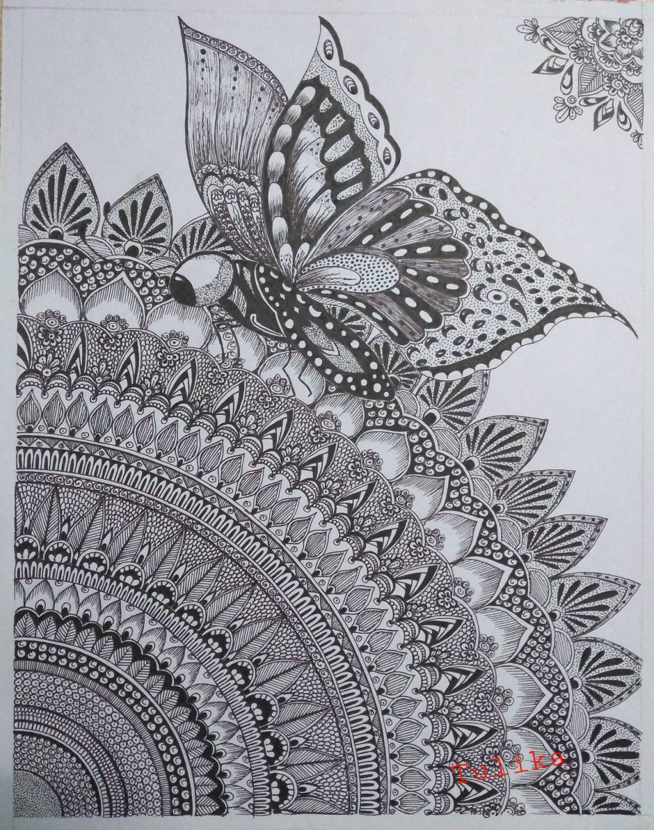 Sketch with gel pen Sketch by Padmakar  Gel pens Sketches Female sketch
