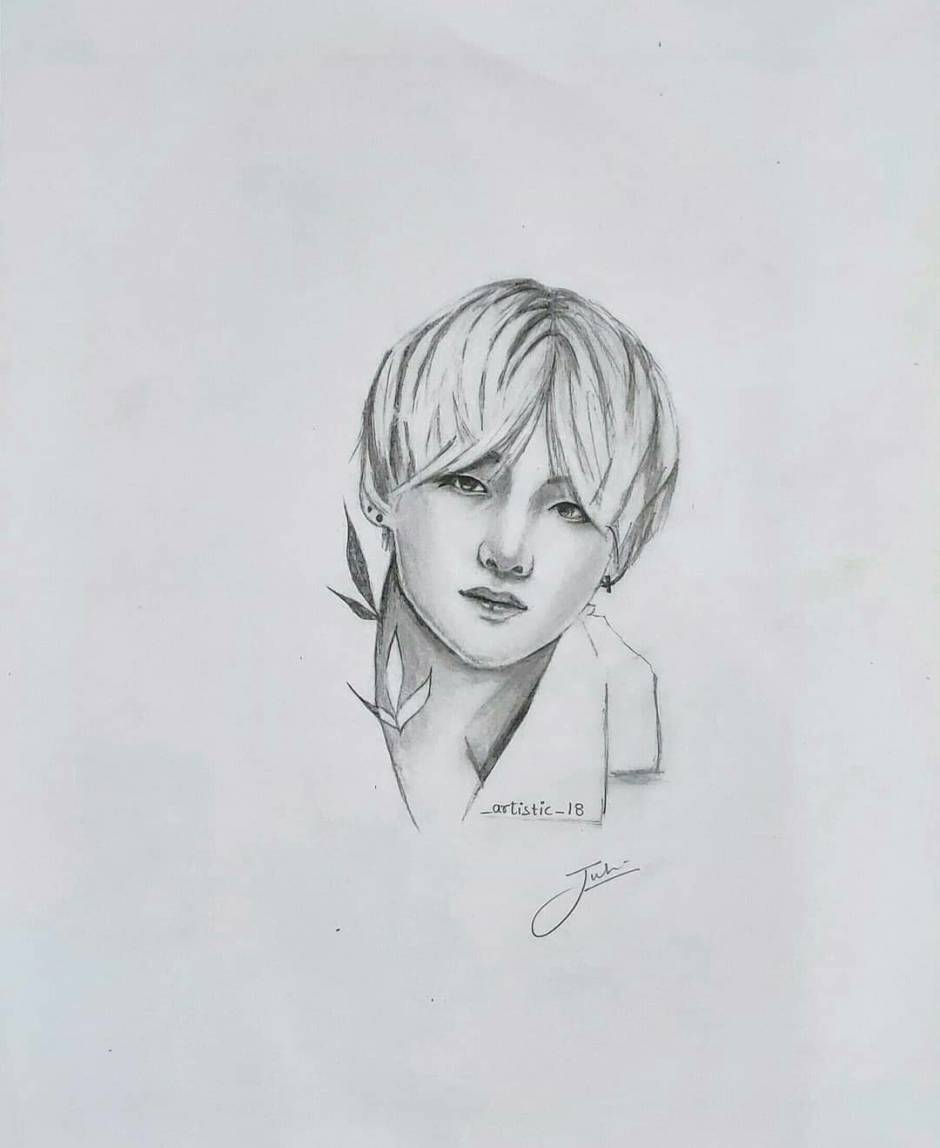 Taehyung pencil drawing 
