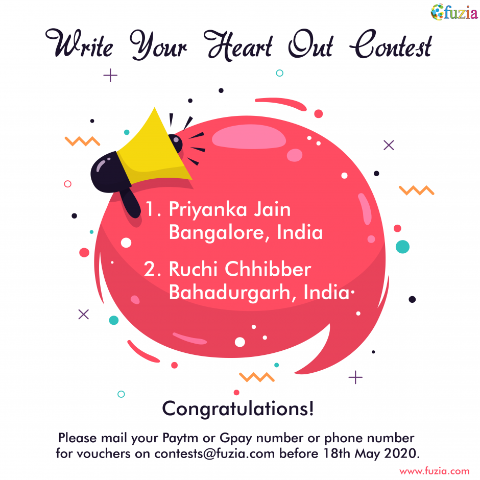 #WriteYourHeartOut Winner