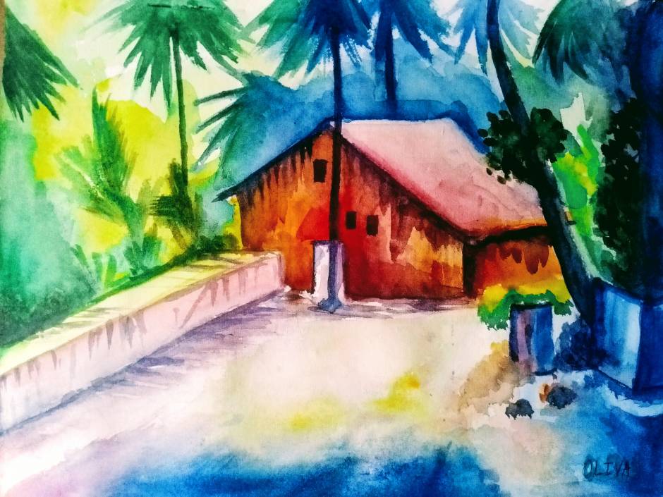 Watercolour landscape