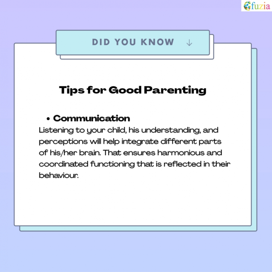 Did You Know - Tips for Good Parenting - Fuzia