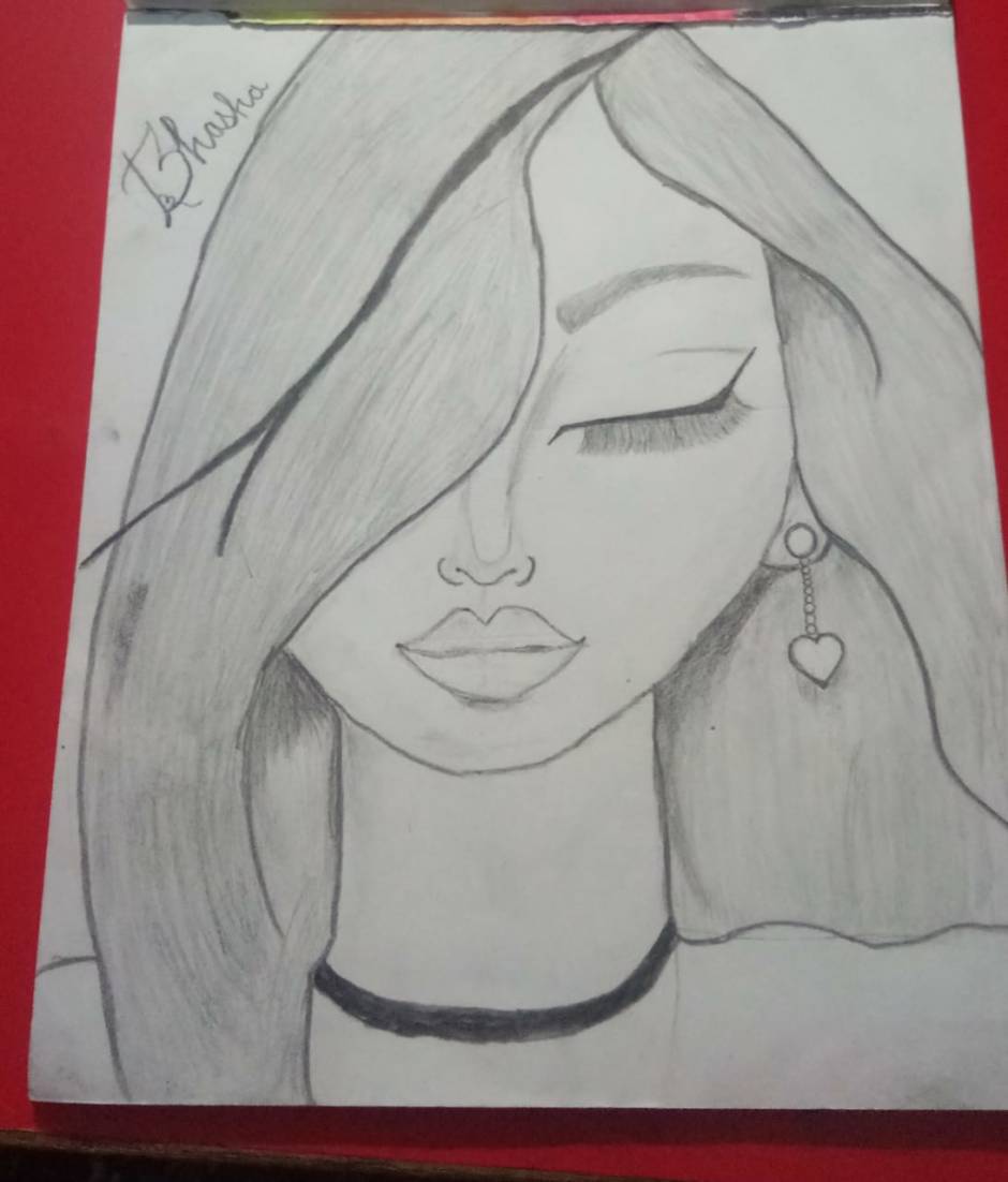 Beautiful girl drawing by me