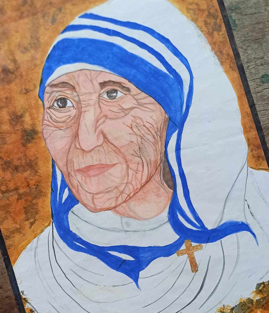 How to draw Mother Teresa easily || How to draw Mother Teresa Step by step  - YouTube