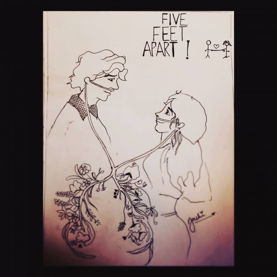 Five Feet Apart  Pencil Drawing  Mizo art  Cole Sprouse  Haley lu  Richardson  YouTube