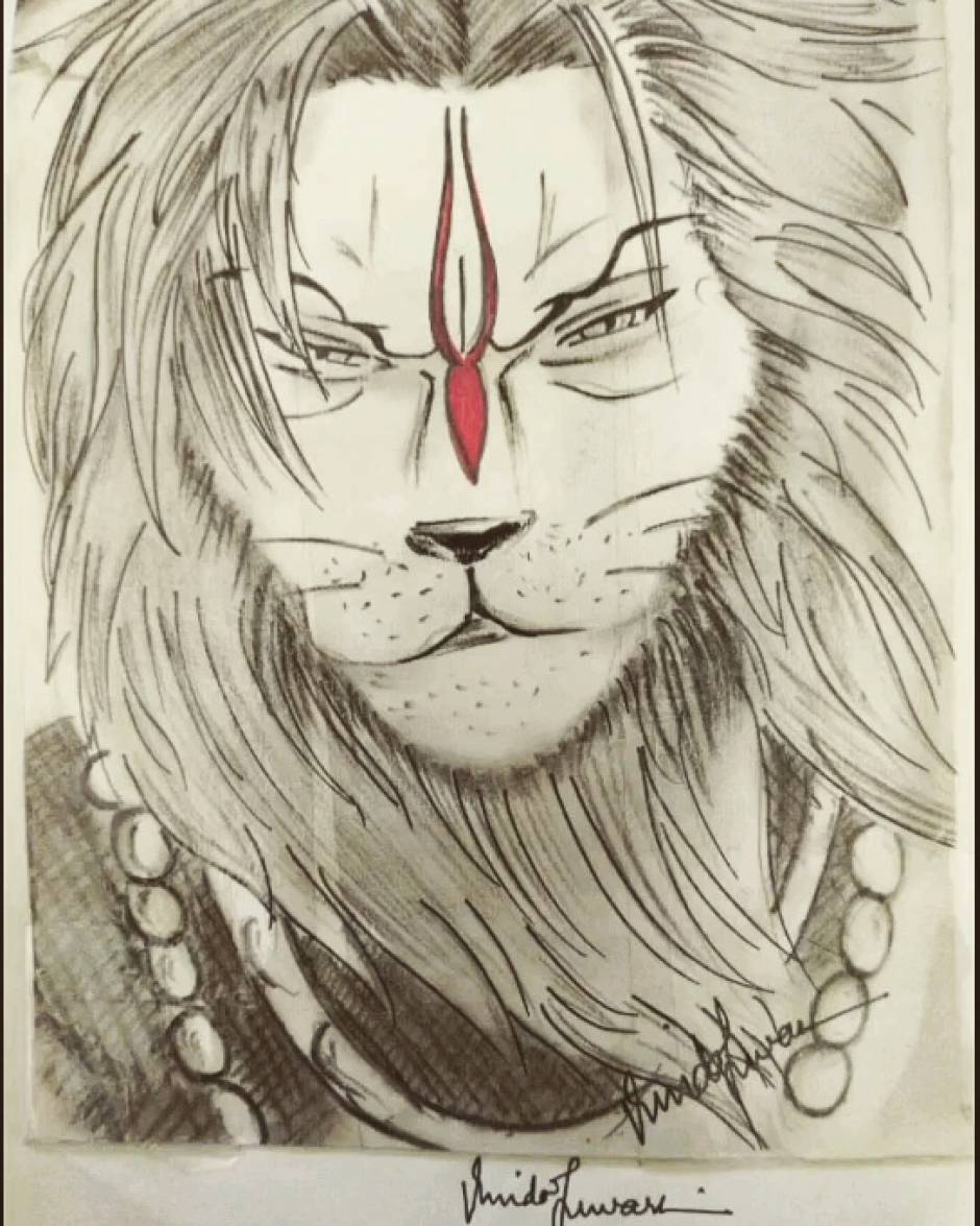 The original sketch for my painting  Lord Narasimha  Flickr