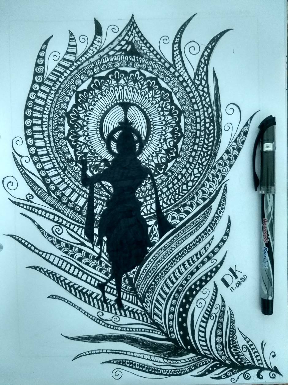 seema_artsy - Lord Krishna... 🙏🙏 Pen work...... | Facebook