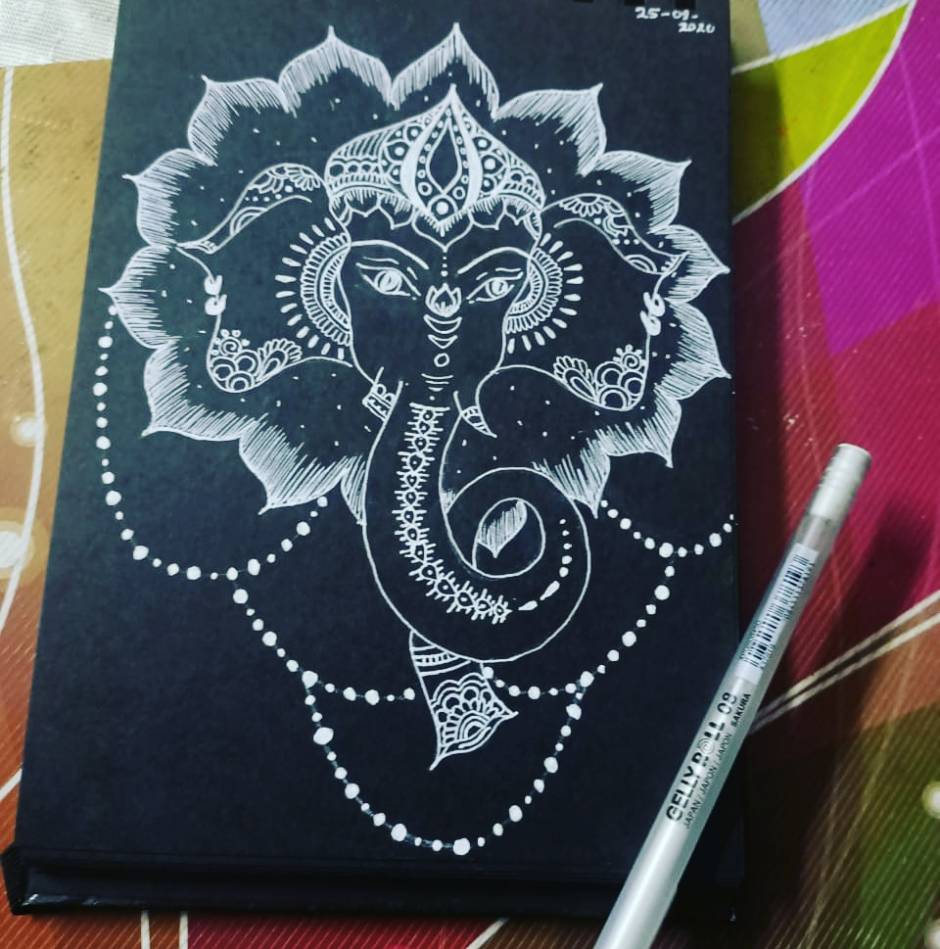 Discover more than 102 ganesh pen sketch latest