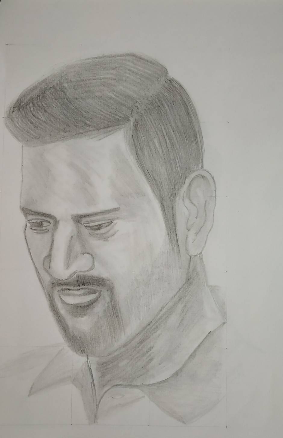 MS dhoni Drawing  MS Dhoni sketch step by step  portrait drawing  Sanju  Arts  YouTube