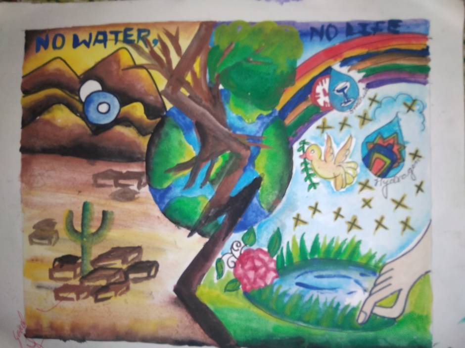 Save Water Painting by Komal Kumari