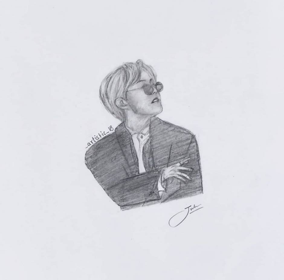 J-Hope realistic pencil drawing