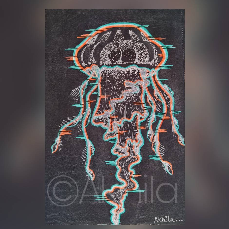 GLITCH ART WITH NEGATIVE EFFECT.