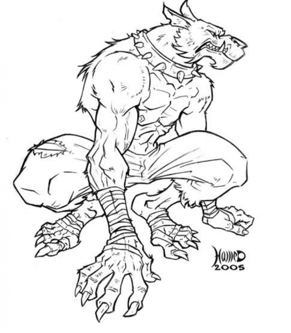 Awesome drawing of werewolves