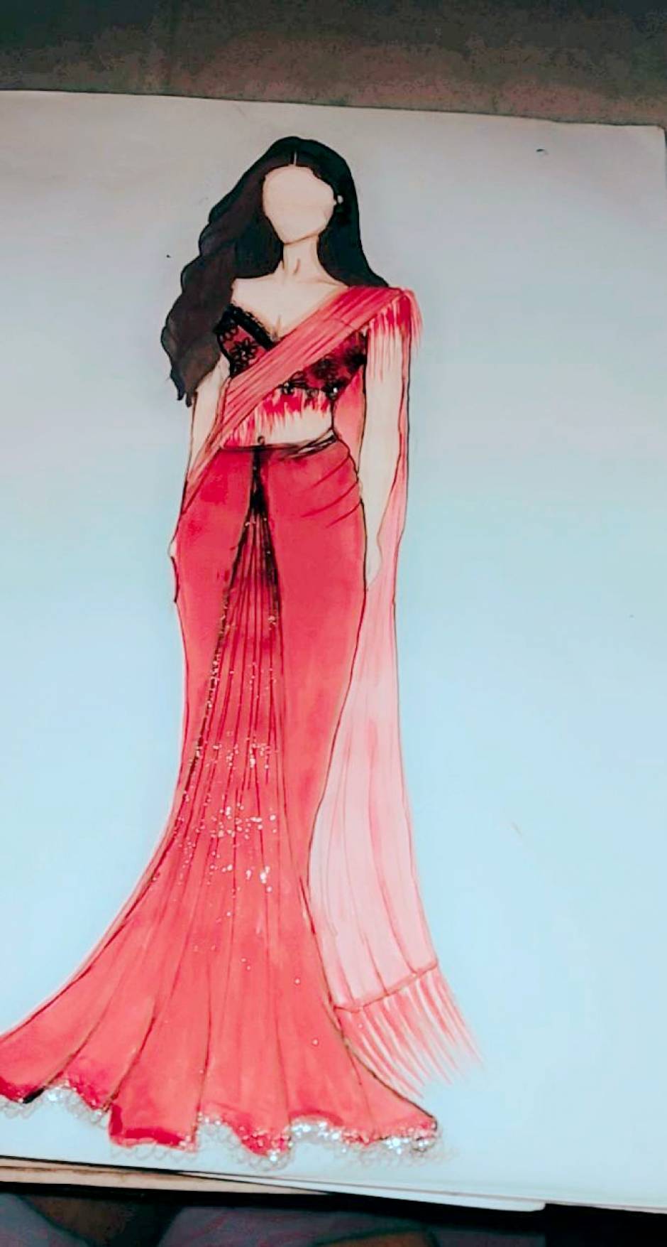 How to draw a saree by I Draw Fashion | Learn how to draw a … | Flickr
