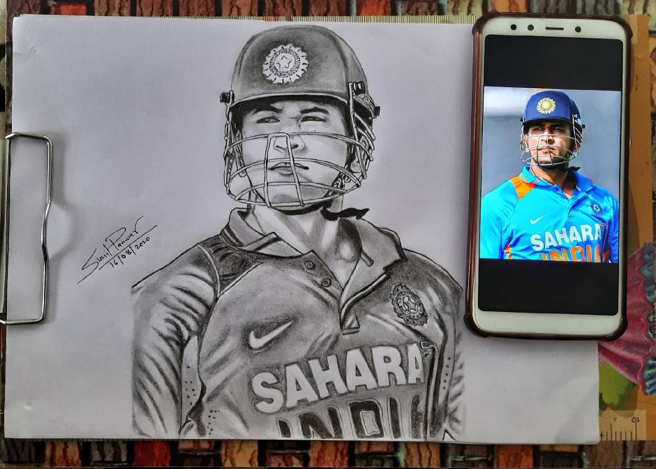Ms Dhoni Drawing | Ms dhoni photos, Shadow drawing, Ms dhoni wallpapers
