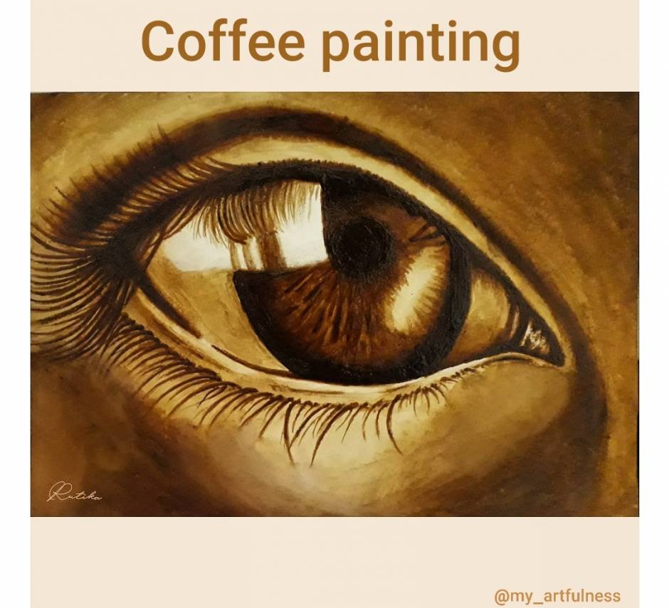 Coffee painting (monochrome art)#Indianart #my_artfulness