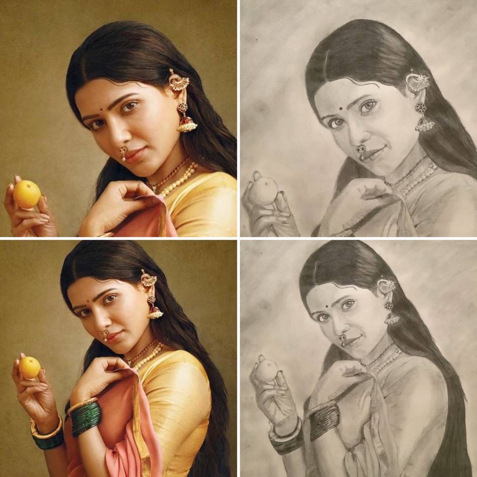 ART / DRAWING / ILLUSTRATION / PAINTING / SKETCHING - Anikartick: SAMANTHA  - South Indian Actress Caricature