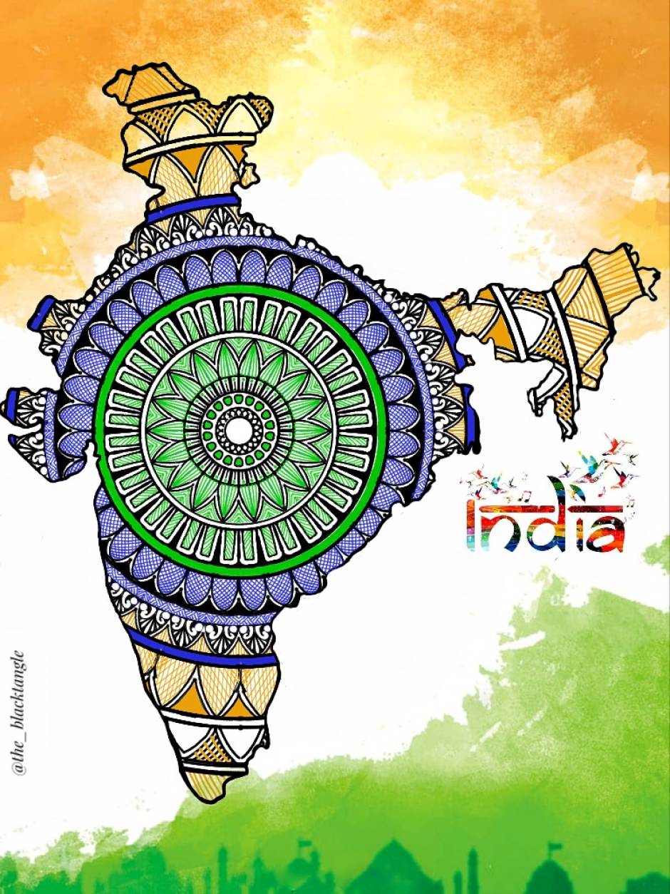 75th Independence Day Mandala Illustration