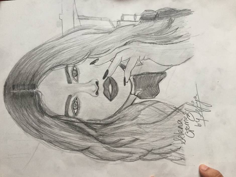 Drawing Selena Gomez - YouTube
