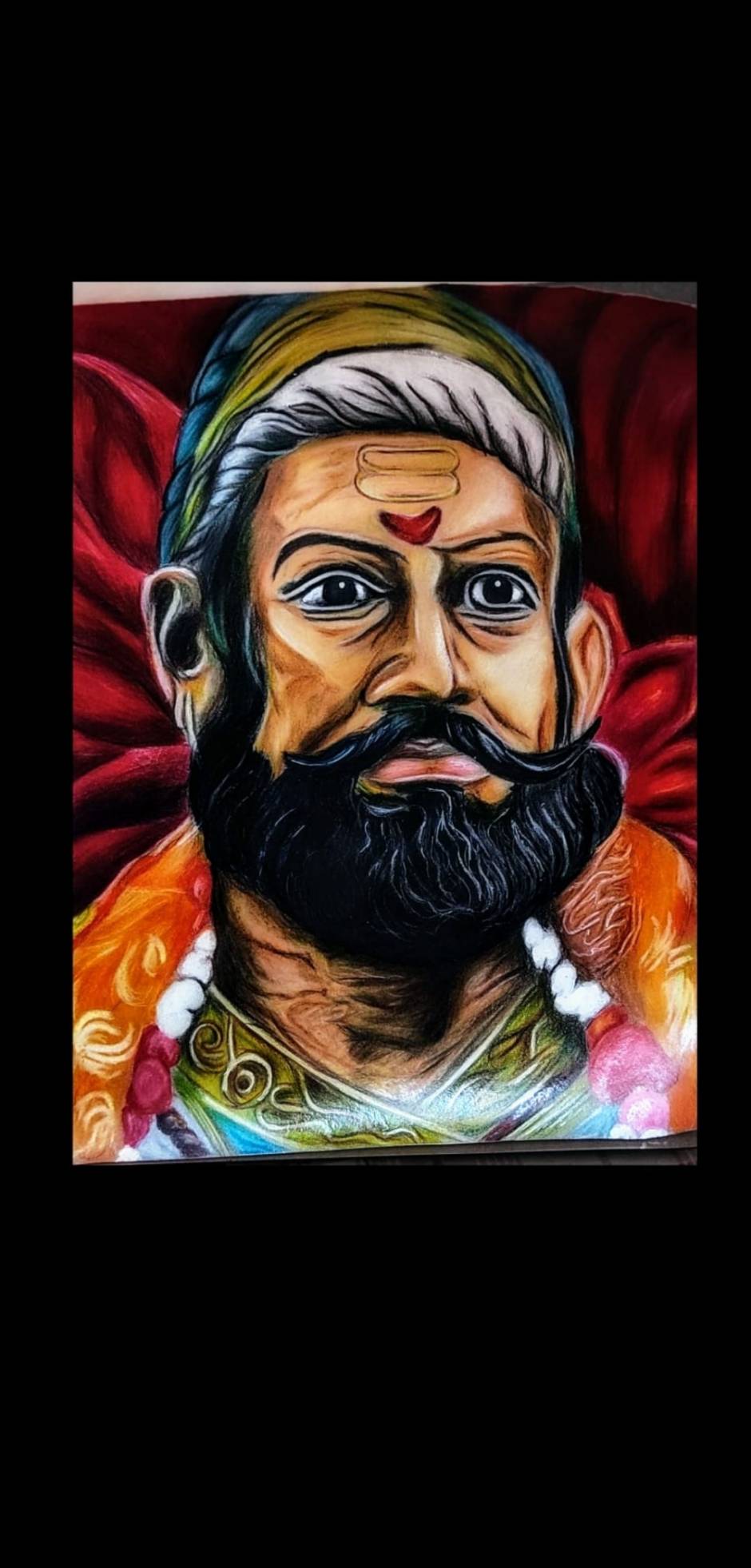 Shivaji Maharaj portrait drawing