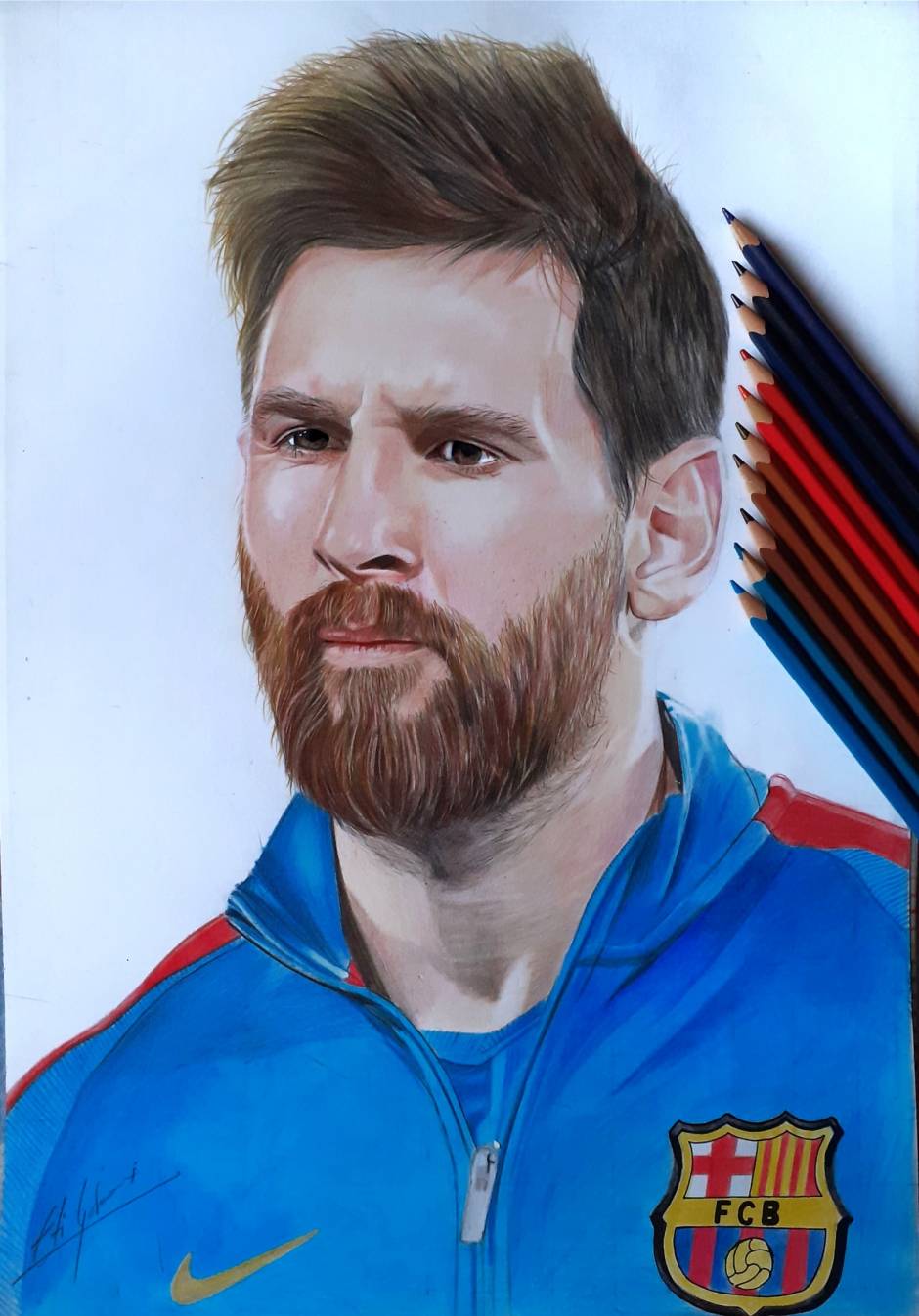 Lionel Messi pencil drawing by gq2020 on DeviantArt