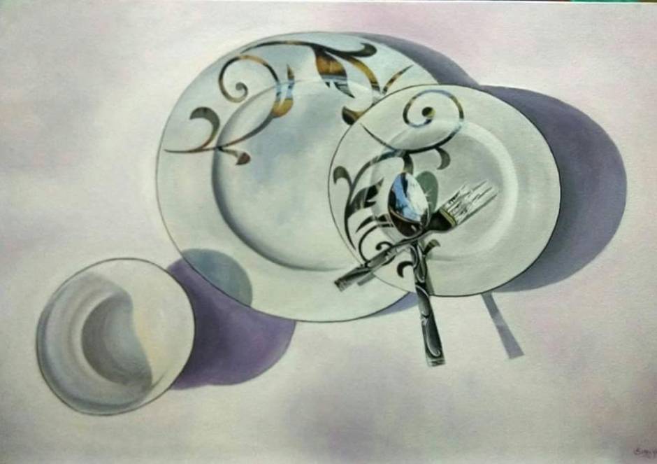 An infusion of crockery and art.