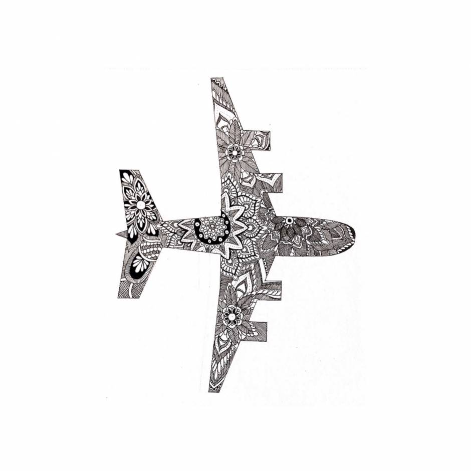 Airplane ~ Mandala/Doodling