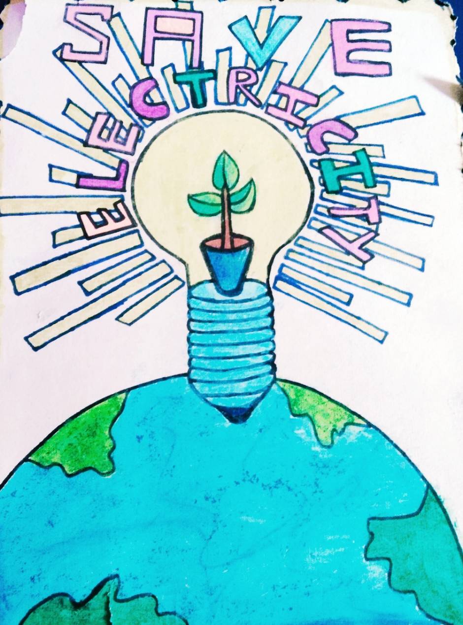 Save Energy Drawing Easy / World Energy Conservation Day Poster Drawing  Easy Steps/Save Electricity - YouTube