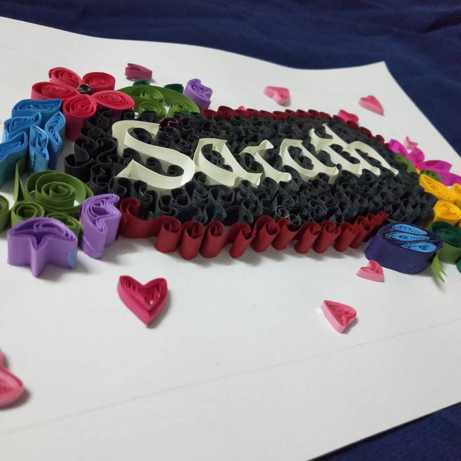 Quilling Name Plate