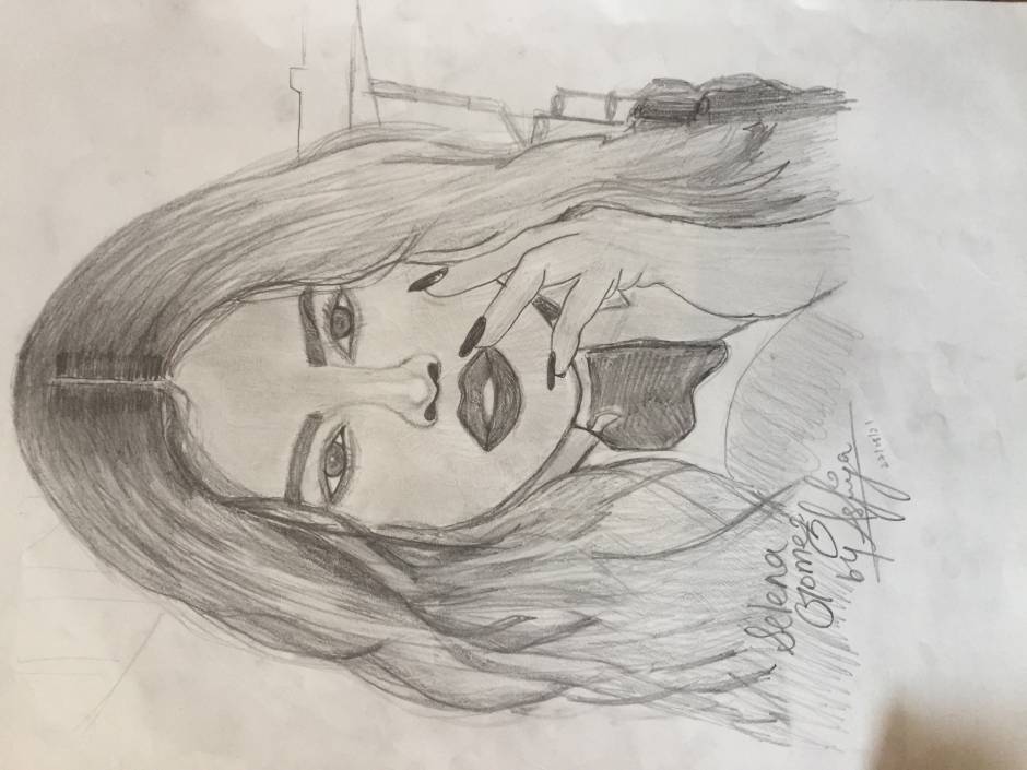 Selena Gomez 1  Selena gomez Celebrity drawings Selena gomez drawing